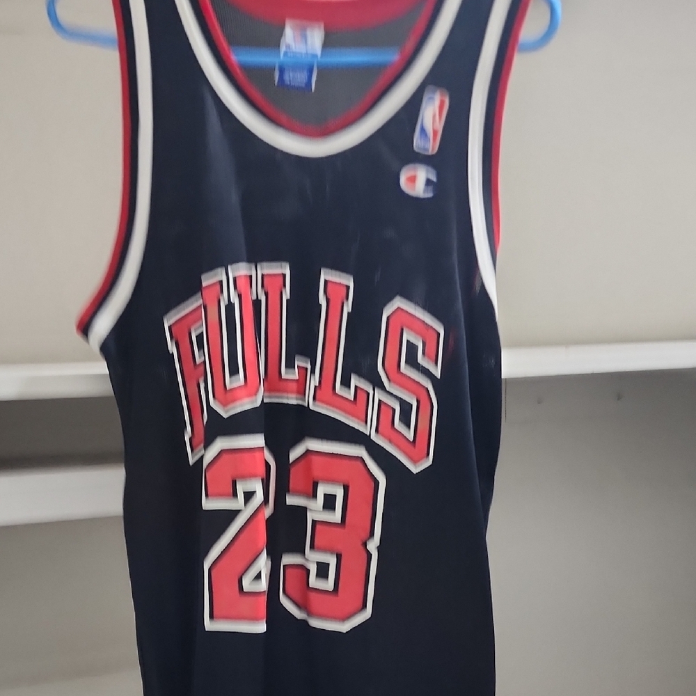 Champion Black Bulls Jersey with Red and White Trim